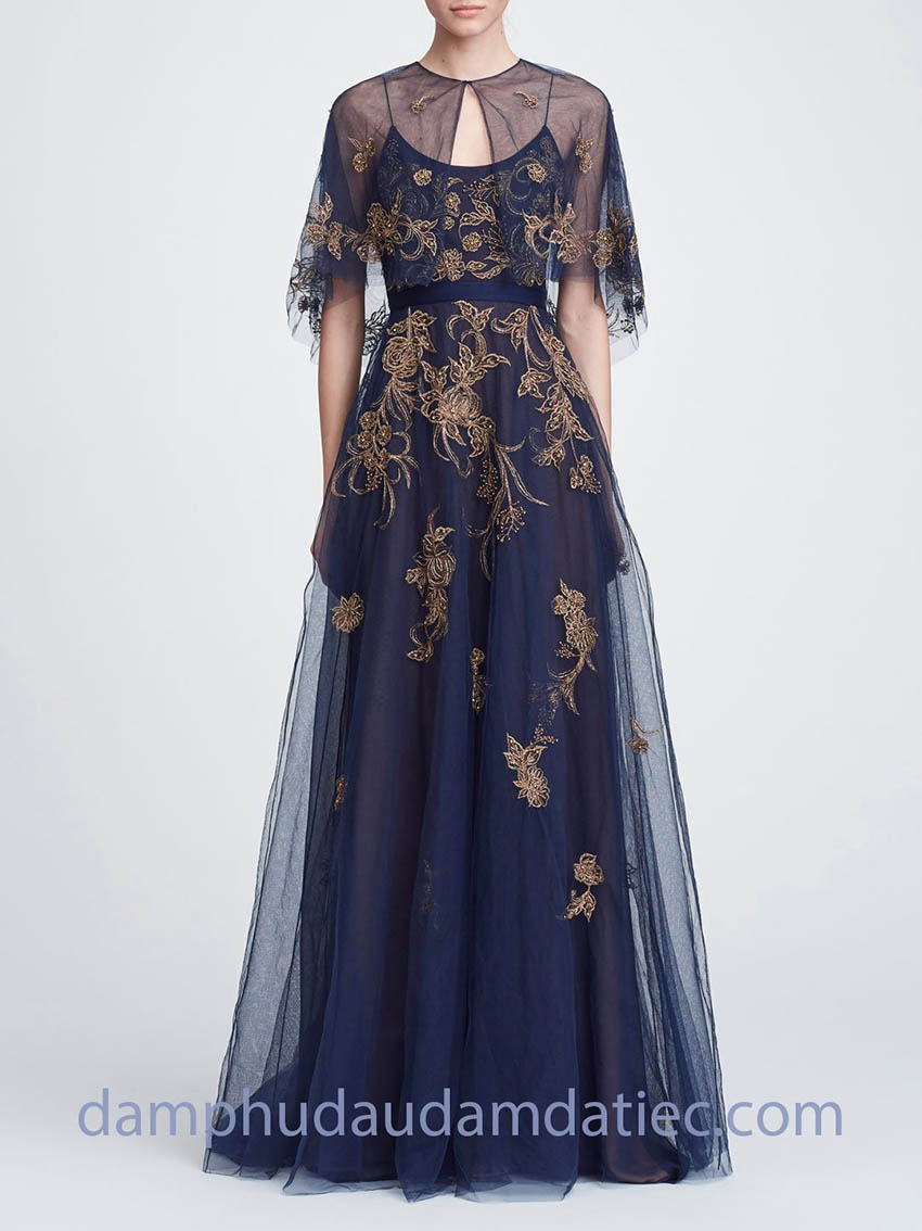 detachable capelet dress