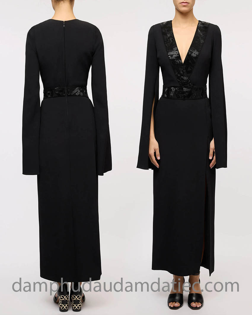 đầm váy ngắn midi dress tay áo choàng